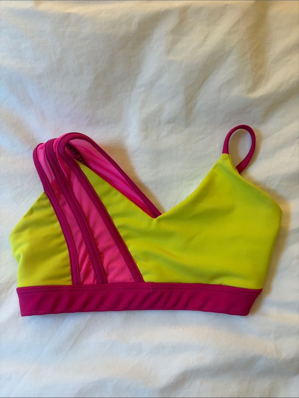 Tiger Friday Neon Yellow & Hot Pink Dance Top Top
